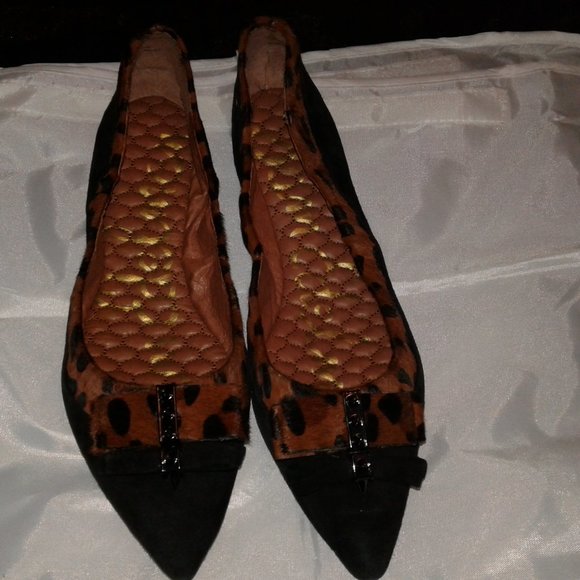 Sam Edelman Shoes - SAM EDELMAN BLACK & BROWN BALLET FLATS SIZE 9.5 M